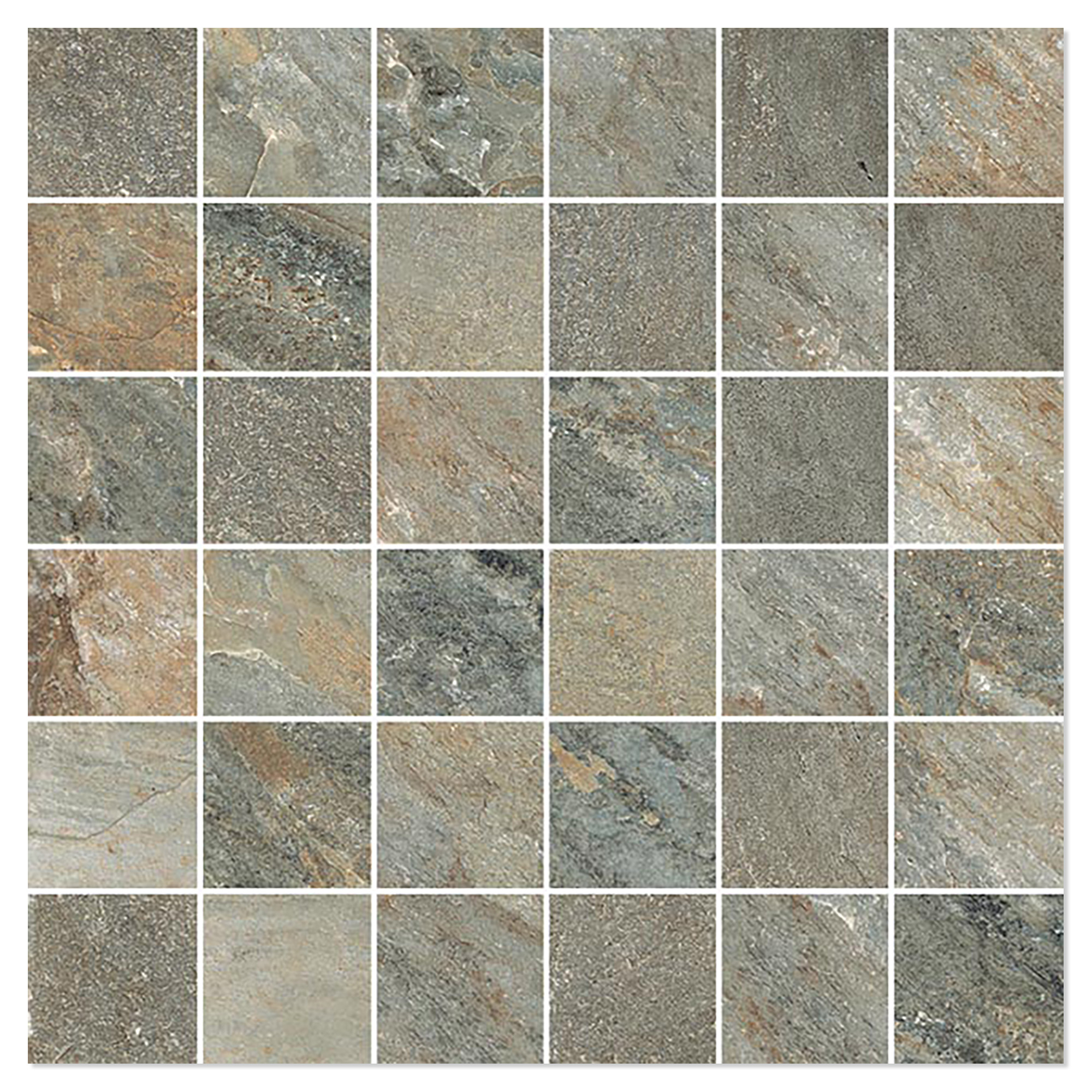 Novoceram Mosaik Klinker Zephyr Novoceram Grå Mat 30x30 (5x5) cm