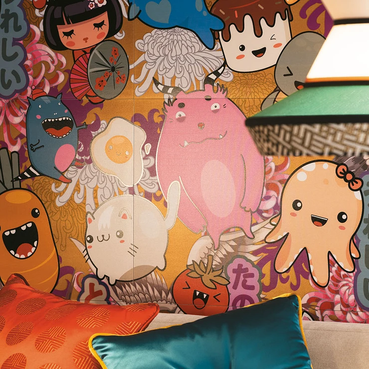 Novoceram Vægflise Kawaii Flerfarvet Mat 80x80 cm