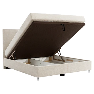 Sengestel <strong>Avel</strong>  Flute Beige med Opbevaring 160x200 cm