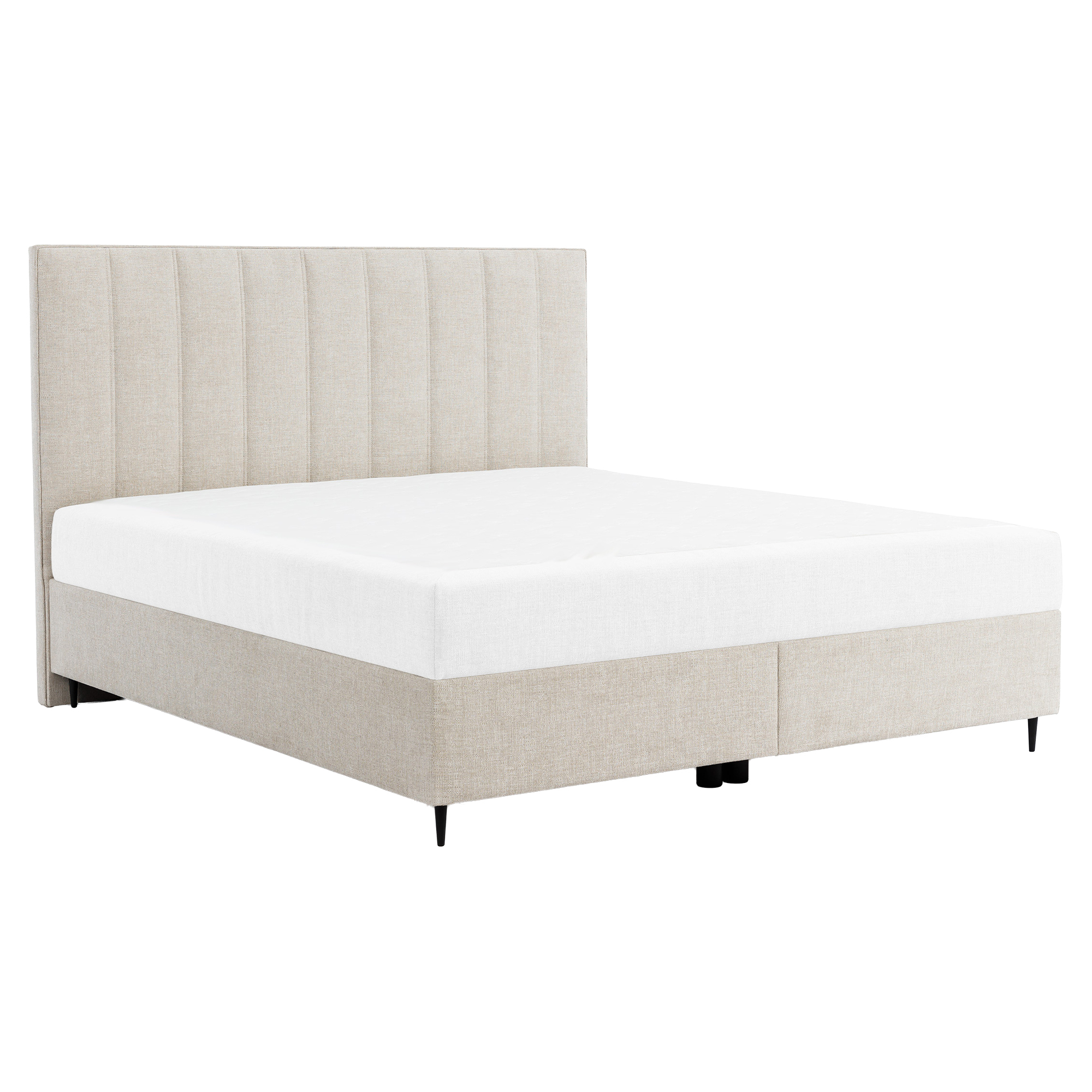 Sengestel Avel Flute Beige med Opbevaring 160x200 cm