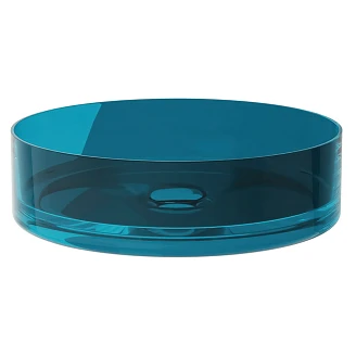 Håndvask <strong>Brillant</strong>  Dyb Turkis 36 cm med Sort Mat Pop-up Bundventil
