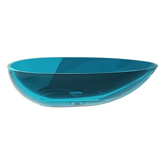 Håndvask <strong>Brillant</strong>  Dyb Turkis 60 cm med Sort Mat Pop-up Bundventil