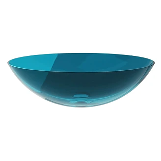 Håndvask <strong>Brillant</strong>  Dyb Turkis 50 cm med Sort Mat Pop-up Bundventil