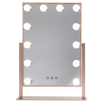Makeupspejl <strong>Beverly</strong>  Pudderrosa med Belysning 36×47 cm