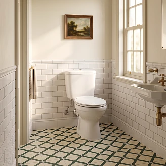 Kompakt Toilet Mode Hvid Blank P-lås