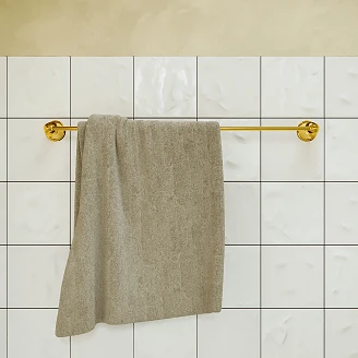 Omnires Håndklædestang <strong>Art Line</strong>  Guld Blank 65 cm