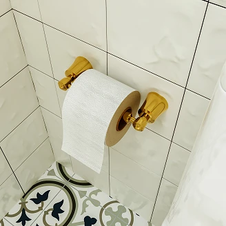 Omnires Toiletpapirholder <strong>Art Line</strong>  Guld Blank