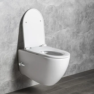 Væghængt Toilet <strong>Calma</strong>  Hvid Blank med Bidetfunktion