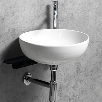 Håndvask Mirox Hvid Blank med Sort Konsol