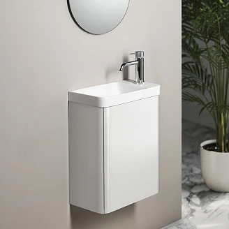 Underskab Kiko Hvid Blank 40 cm med Håndvask Hvid