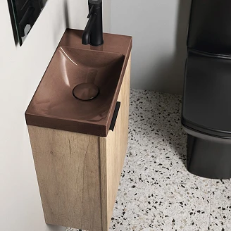 Håndvask Laro Mørkebrun Halvblank 40 cm