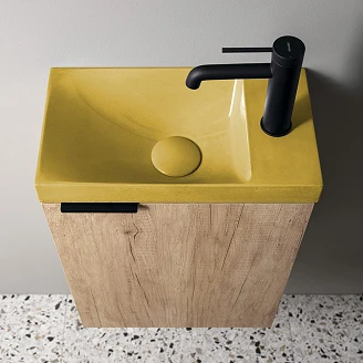 Håndvask Laro Gul Halvblank 40 cm