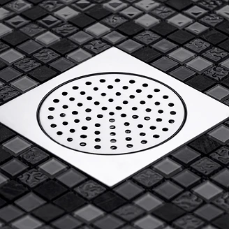 Gulvafløbsrist Classic Mosaik Krom Blank U/U