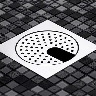 Gulvafløbsrist Classic Mosaik Krom Blank M/U