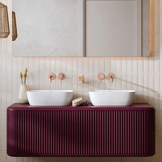 Underskab Torino Burgundy Mat 140 cm med Bordplade