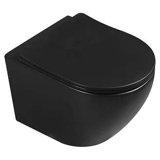 Væghængt Toilet <strong>Marone</strong>  Sort Mat