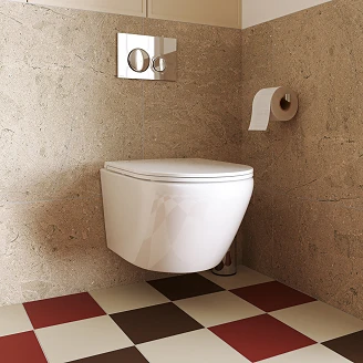 Væghængt Toiletpakke <strong>Fjord</strong>  Hvid Blank med Indbygningscisterne Alca