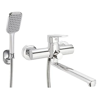 TILBUD Brusearmatur med Brusesæt <strong>Tubo</strong>  Krom