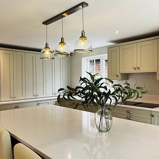 Cosentino Målbestilt Bordplade Silestone White Storm 14 Polerad, 2 cm