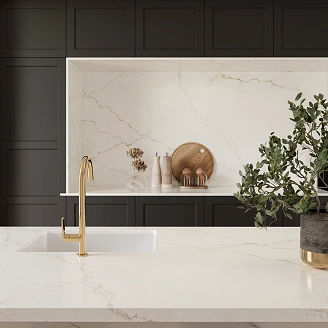 Cosentino Målbestilt Bordplade Silestone Blanc Élysée Polerad, 2 cm