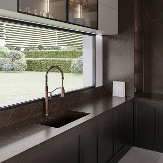 Cosentino Målbestilt Bordplade Silestone Château Brown Matt, 1.2 cm