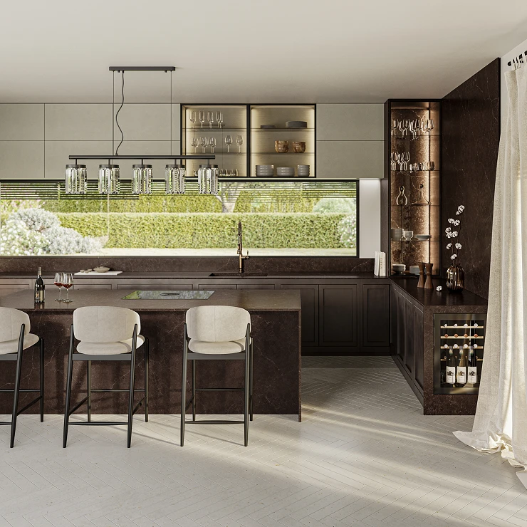 Cosentino Målbestilt Bordplade Silestone Château Brown Matt, 2 cm