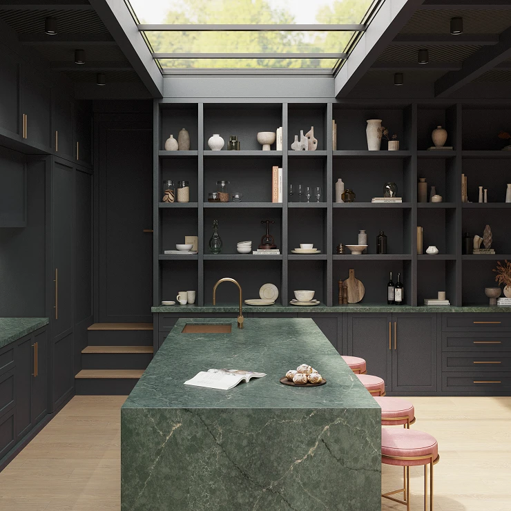 Cosentino Målbestilt Bordplade Silestone Jardin Emerald Matt, 2 cm