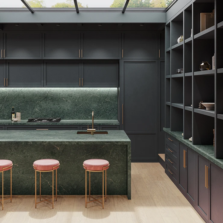 Cosentino Målbestilt Bordplade Silestone Jardin Emerald Matt, 3 cm