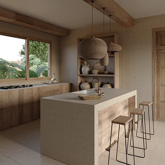 Cosentino Målbestilt Bordplade Dekton Avorio Tekstureret Matt, 1.2 cm