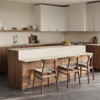 Cosentino Målbestilt Bordplade Dekton Nebbia Tekstureret Matt, 1.2 cm