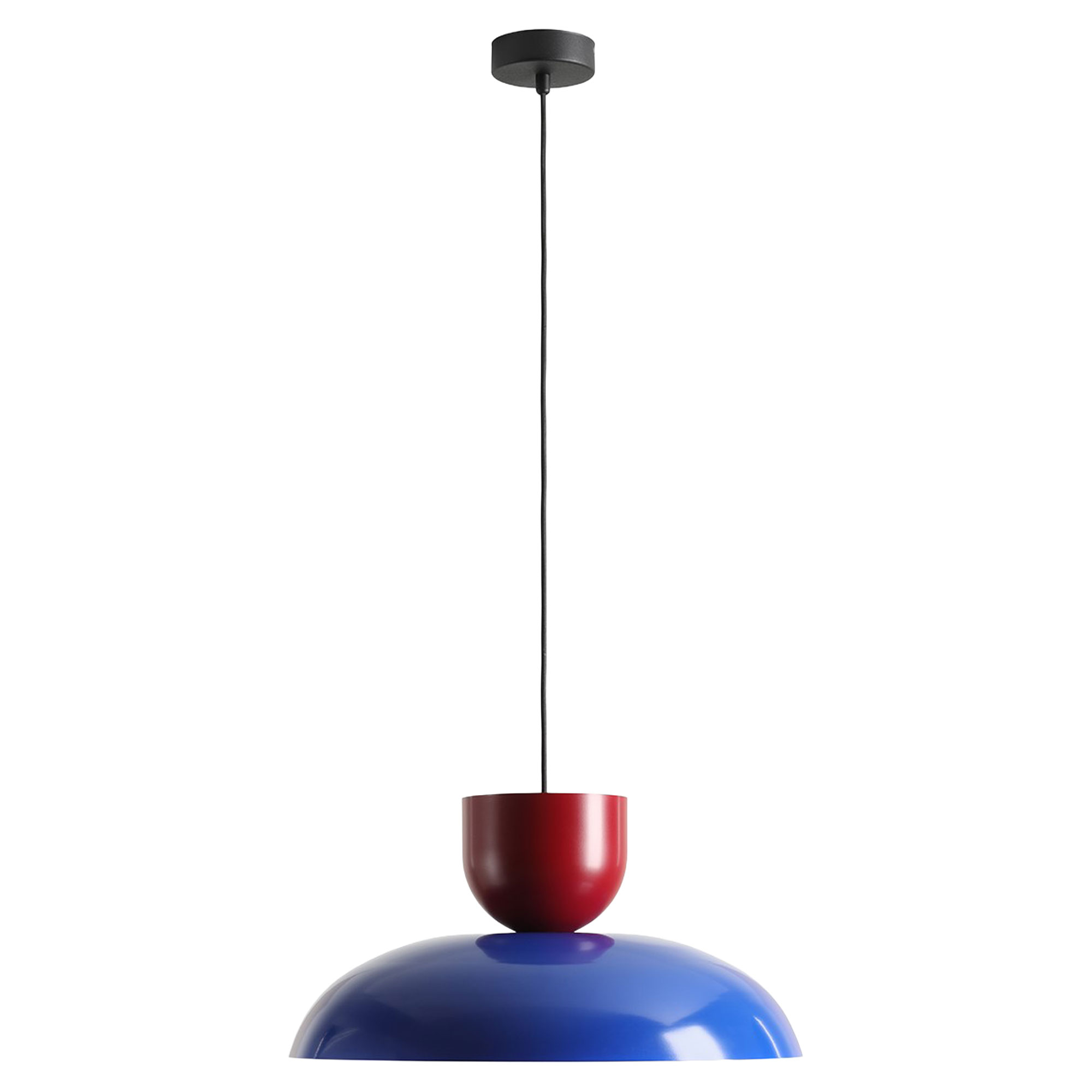 Hængende Lampe Milda Mørk Kobolt, Vinrød
