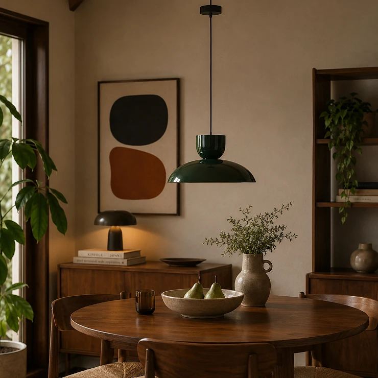 Hængende Lampe Milda Mørk Deep Green
