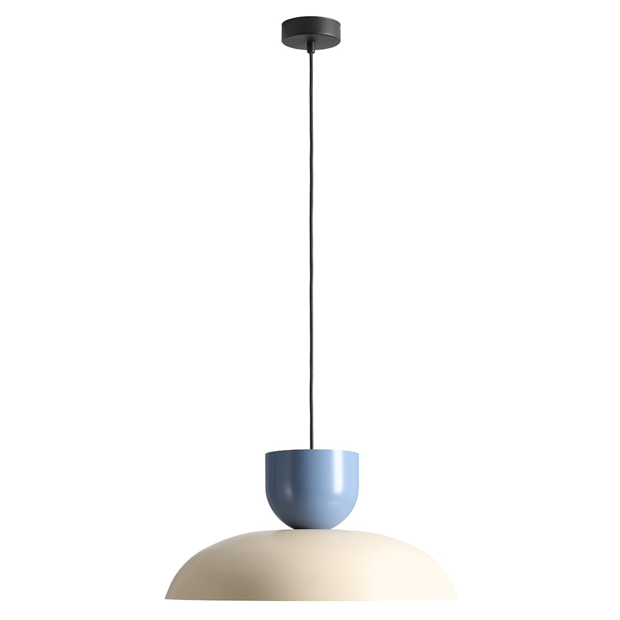 Hængende Lampe Milda Mørk Cremehvid, Dueblå
