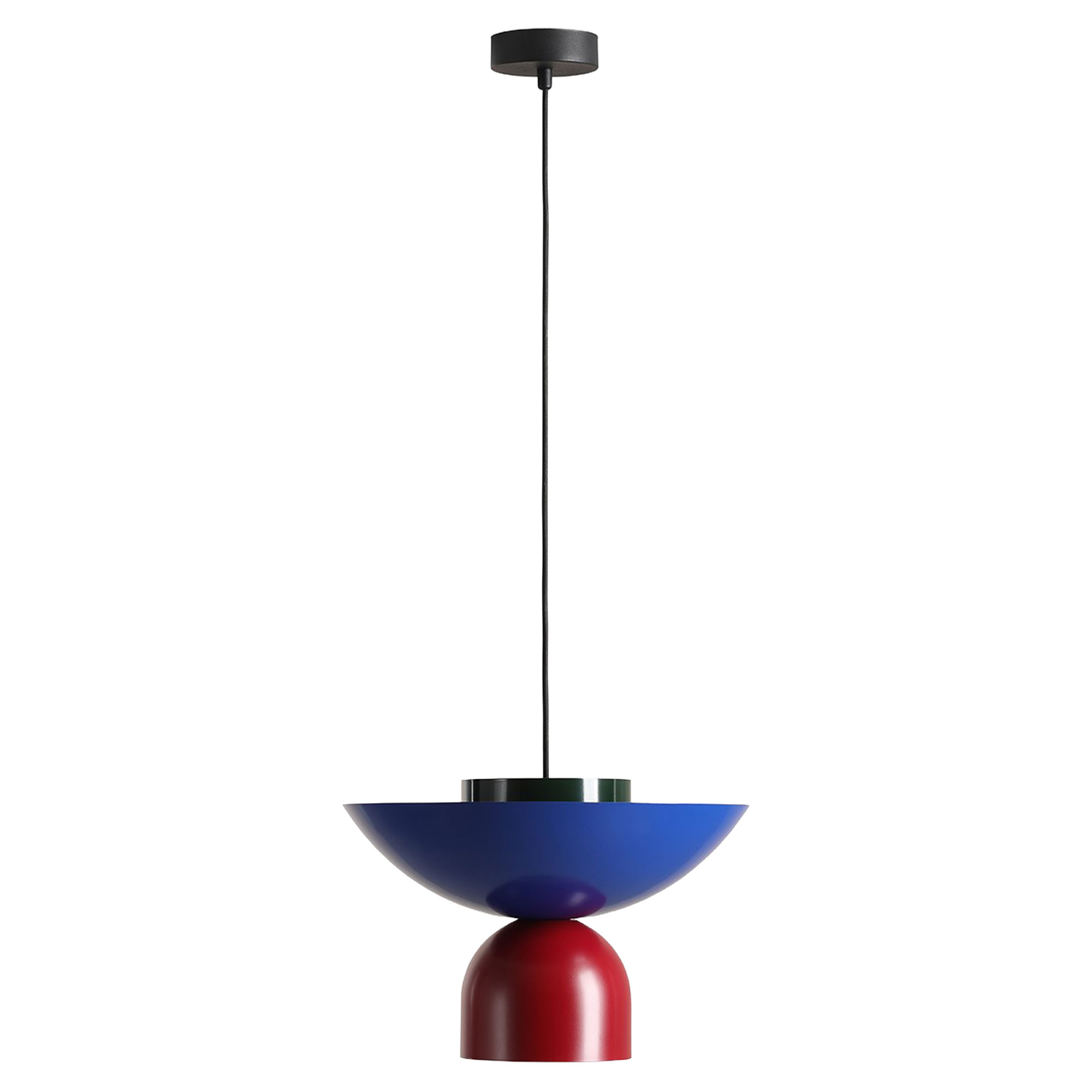 Hængende Lampe Nindra Deep Green, Vinrød