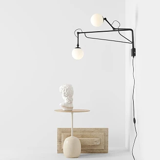 Væglampe Glas <strong>Halla</strong>  Sort Duo