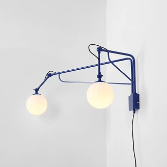 Væglampe Glas <strong>Halla</strong>  Koboltblå Duo