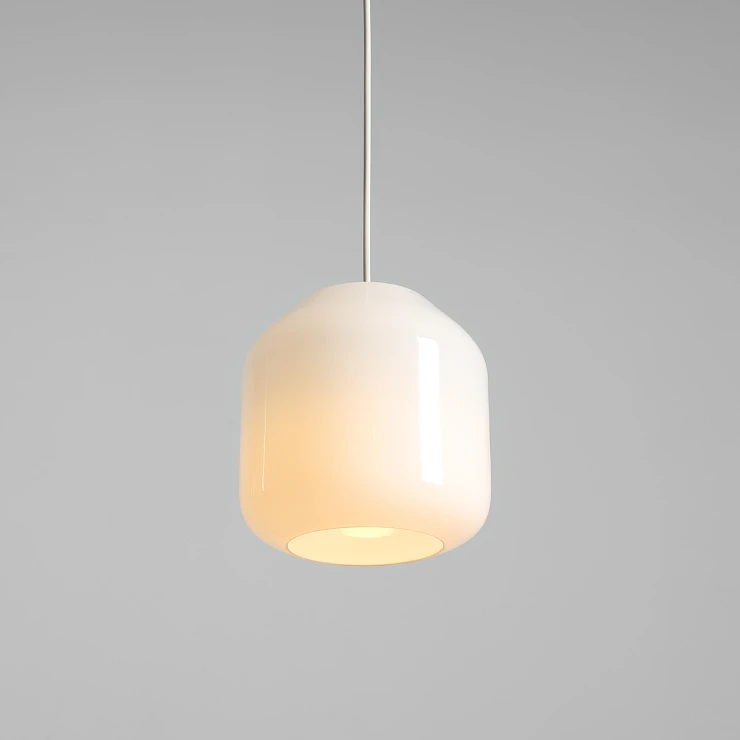Hængende Lampe Ternia Beige, Bomuldshvid