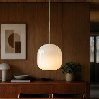 Hængende Lampe <strong>Ternia</strong>  Beige, Salviegrøn