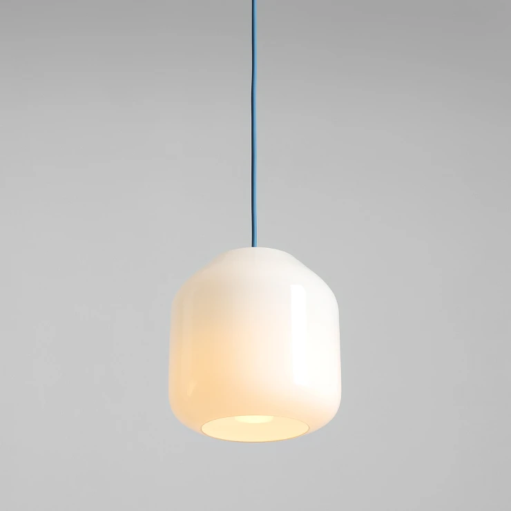 Hængende Lampe Ternia Beige, Safirblå