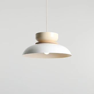 Hængende Lampe <strong>Rundo</strong>  Lys Hvid Glans, Cremehvid