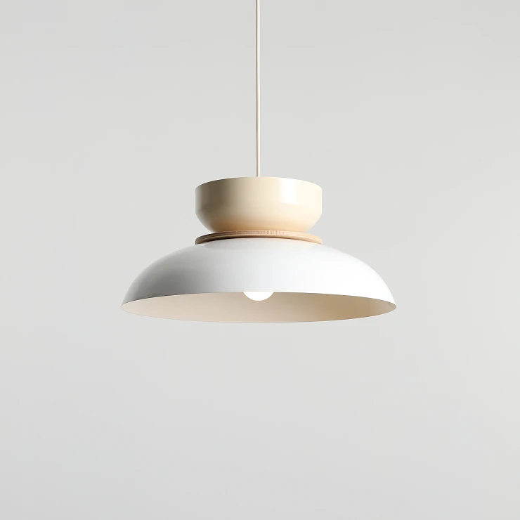 Hængende Lampe Rundo Lys Hvid Glans, Cremehvid