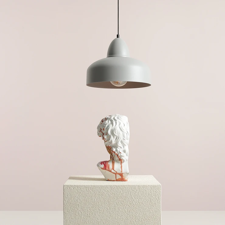 Hængende Lampe Kloty Grå