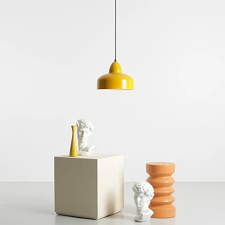 Hængende Lampe <strong>Kloty</strong>  Sennepsgul