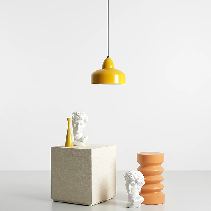 Hængende Lampe Kloty Sennepsgul