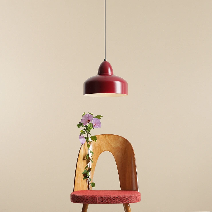 Hængende Lampe Kloty Vinrød