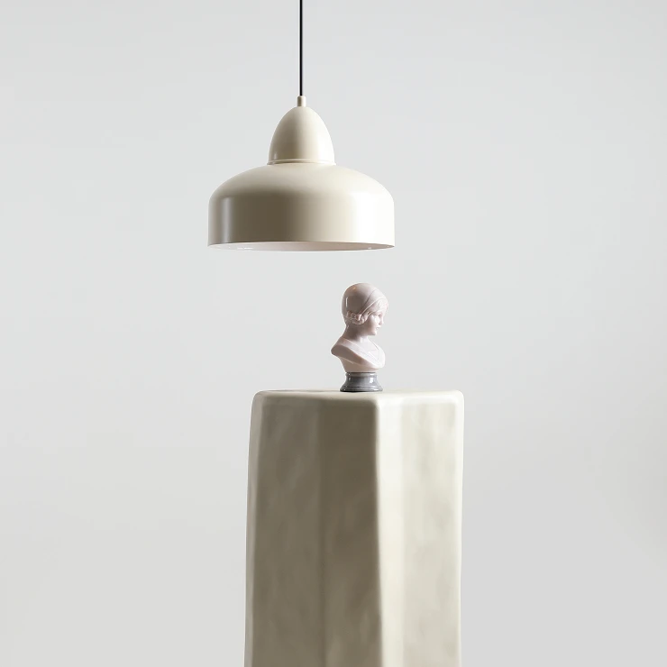Hængende Lampe Kloty Cremehvid