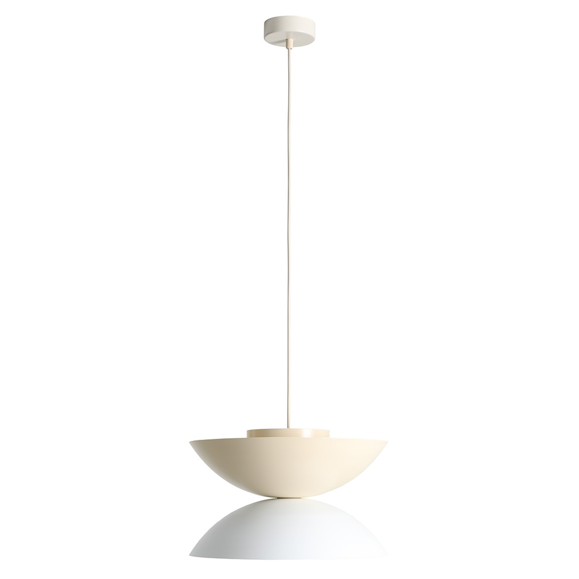 Hængende Lampe Brellis Lys Hvid Glans, Cremehvid