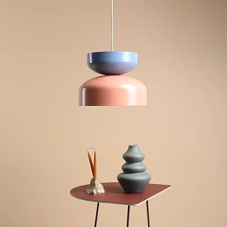 Hængende Lampe <strong>Grindo</strong>  Lys Korall, Dueblå