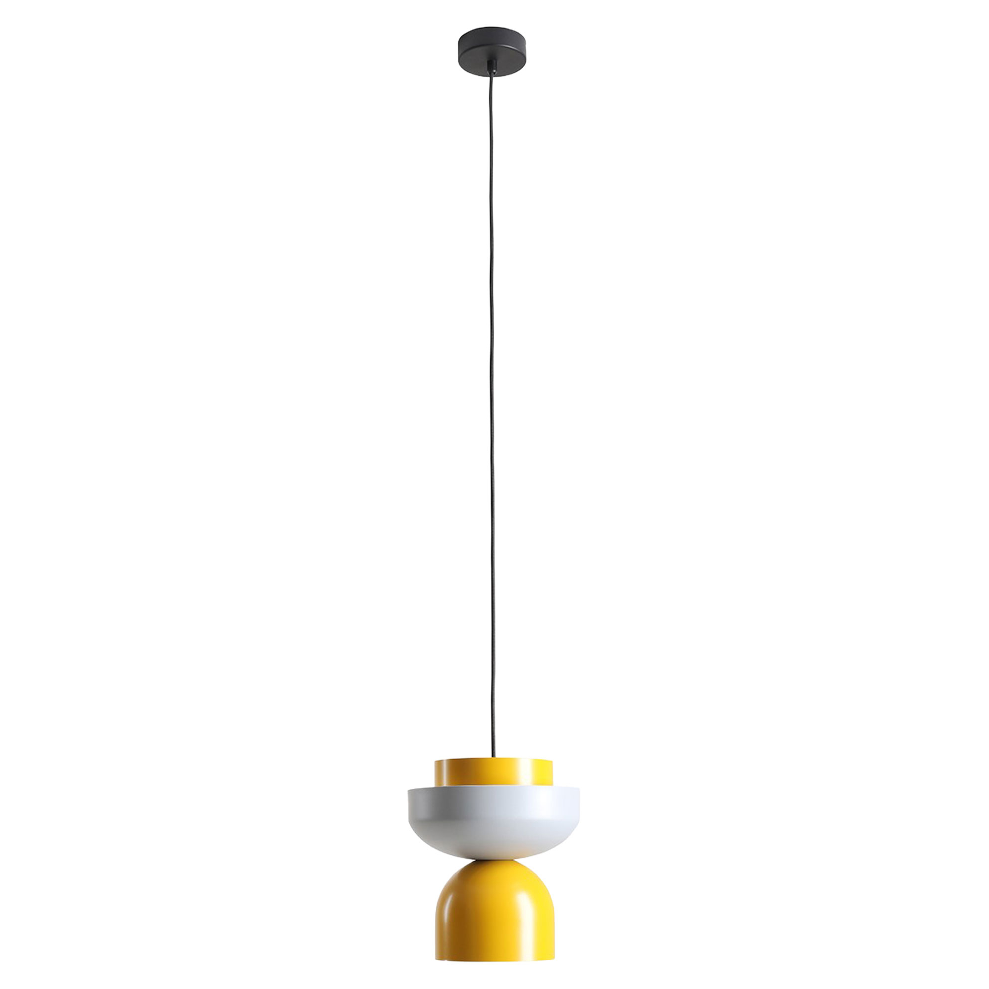 Hængende Lampe Tindri Grå, Sennepsgul