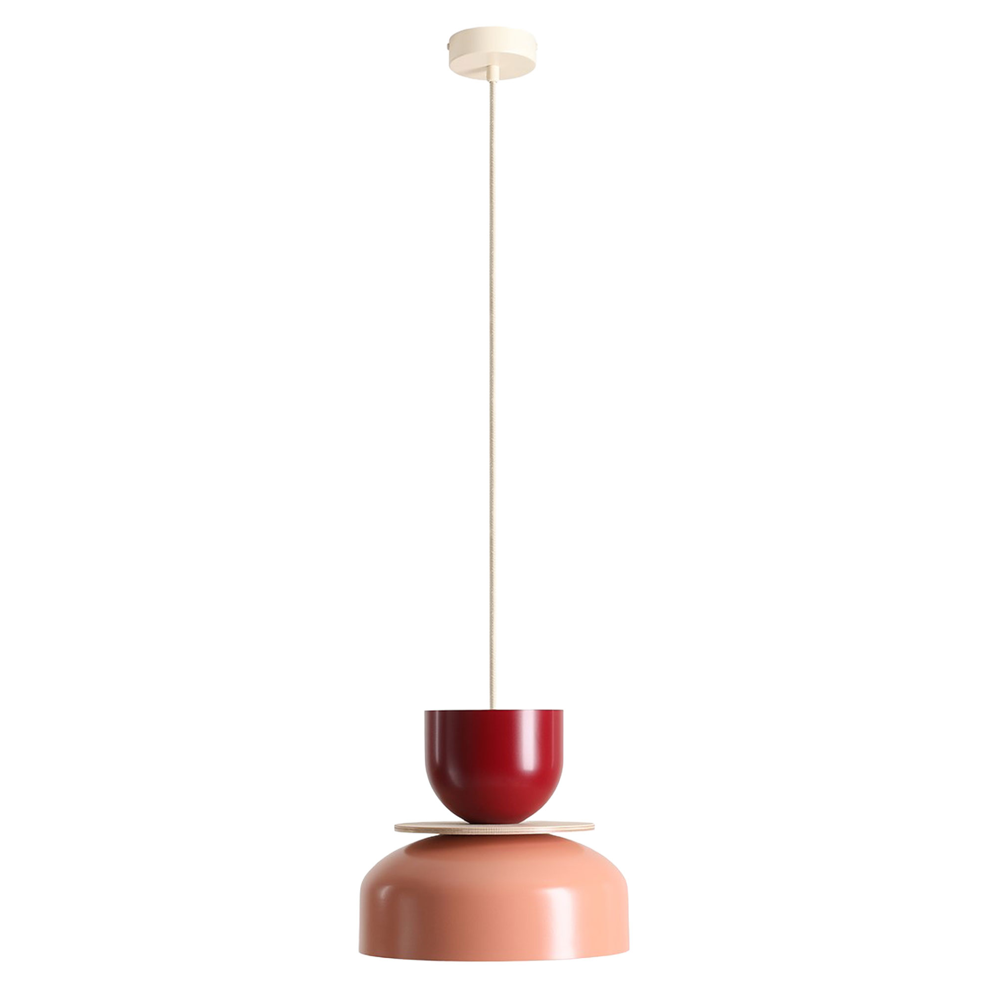 Hængende Lampe Svelo Lys Korall, Vinrød